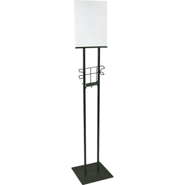 Clear Acrylic Pedestal Sign Holder Stand w/ Adjustable Metal Pole 11W x 8.5H Clear Acrylic Pedestal Sign Holder Stand w/ Adjustable Metal Pole 11W x 8.5H